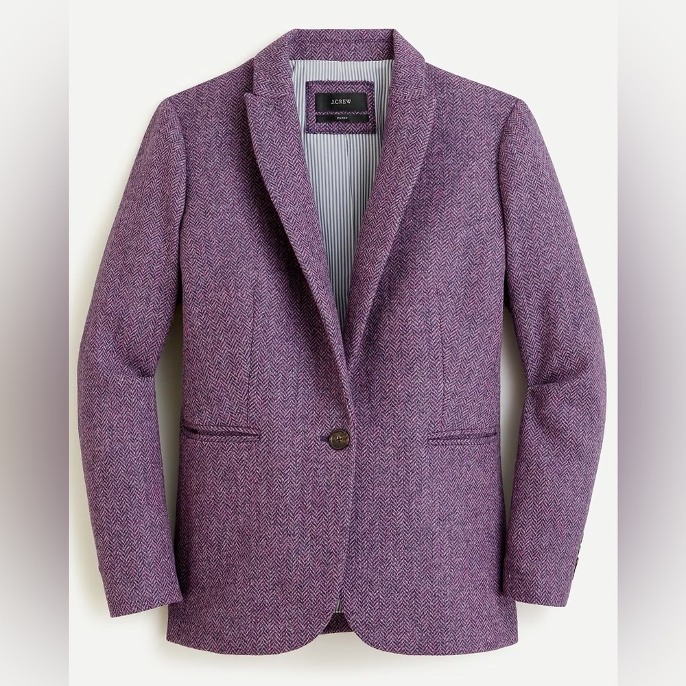 J.Crew Parke blazer in purple herringbone English wool SZ 6 TALL